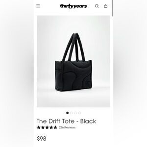 Thirty Years Drift tote - black